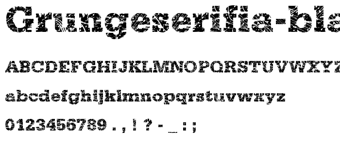 GrungeSerifia-Black font