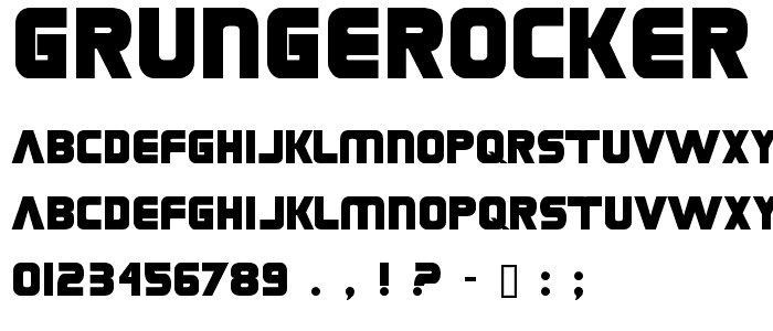 Grungerocker font
