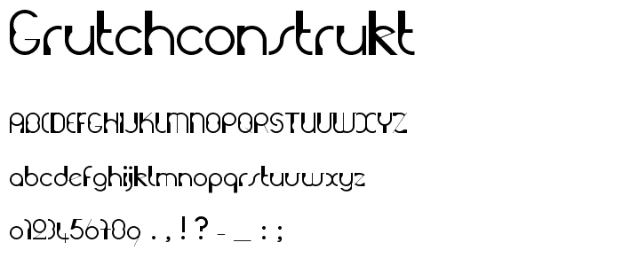 GrutchConstrukt font