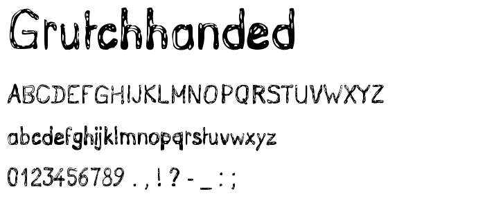 GrutchHanded font