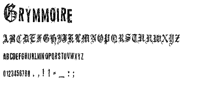 Grymmoire font