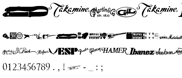 Gtartings font
