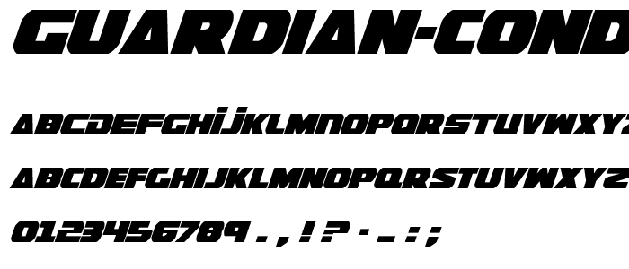 Guardian Condensed Italic font