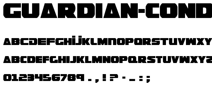Guardian Condensed font
