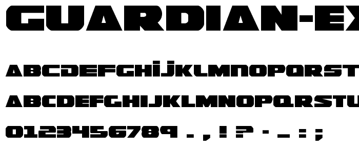 Guardian Expanded font