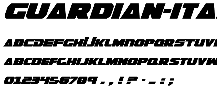 Guardian Italic font