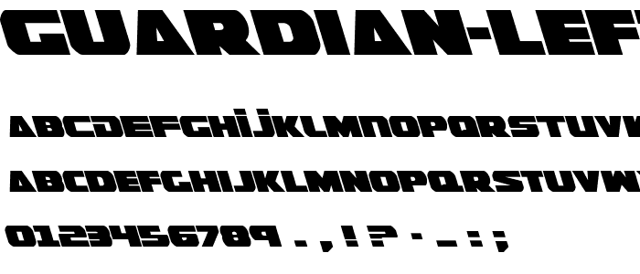 Guardian Leftalic font