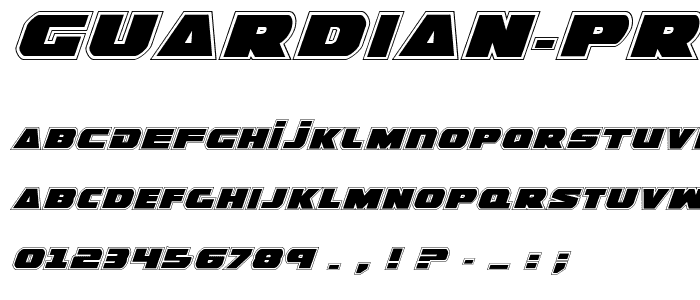 Guardian Pro Italic font