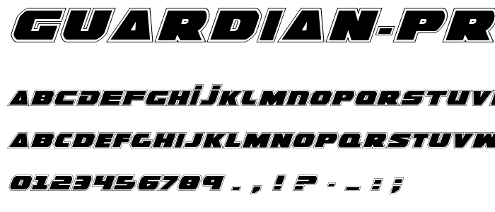 Guardian Pro Italic police