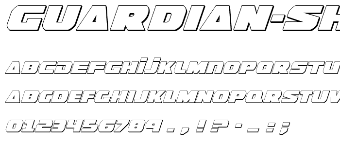 Guardian Shadow Italic font