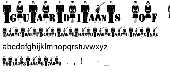 Guardians Of Freedom font