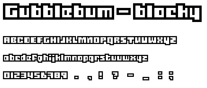 Gubblebum Blocky font