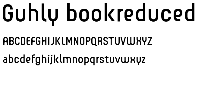 Guhly-Bookreduced font