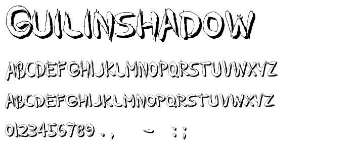 GuilinShadow font