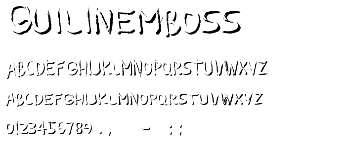 Guilinemboss font