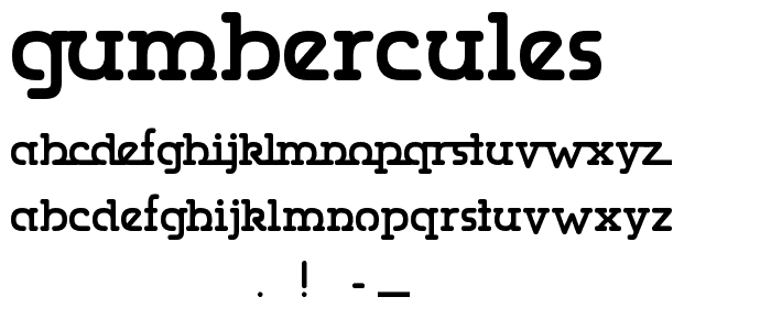 Gumbercules font