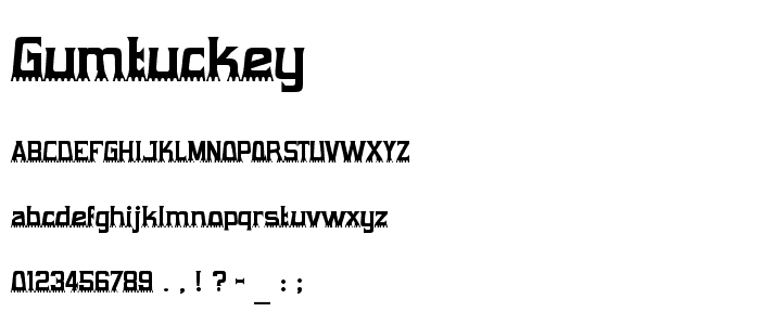 Gumtuckey font