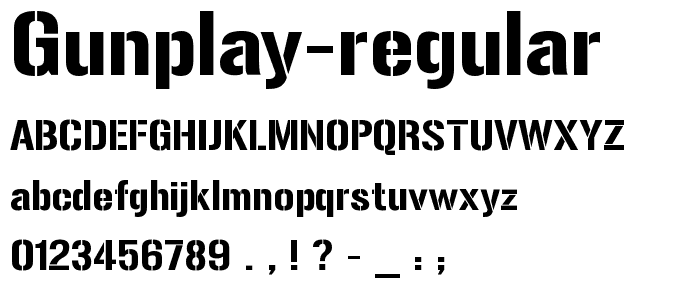 Gunplay Regular font