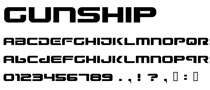 Gunship font