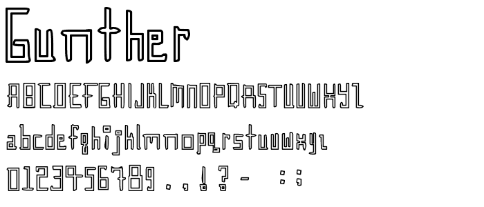 Gunther font
