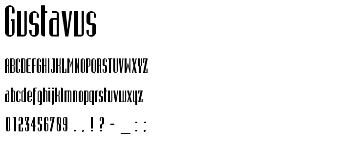 Gustavus font