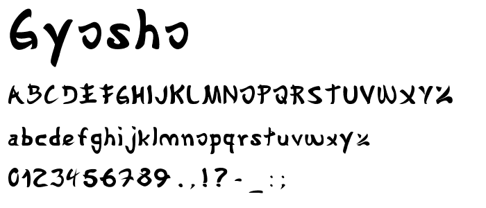 Gyosho font