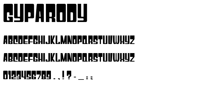 Gyparody font