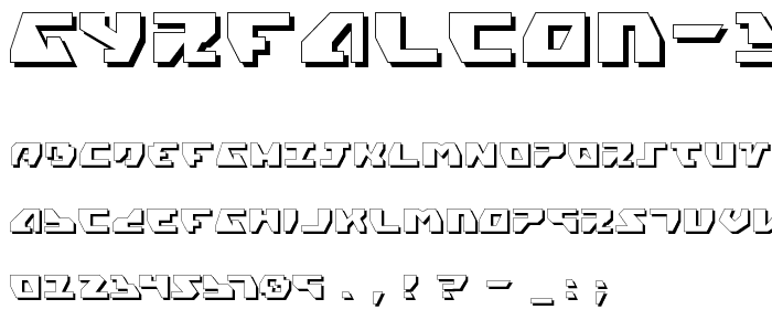 Gyrfalcon 3D font