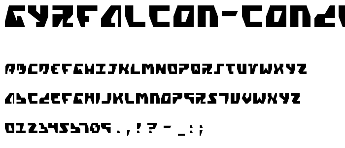 Gyrfalcon Condensed font