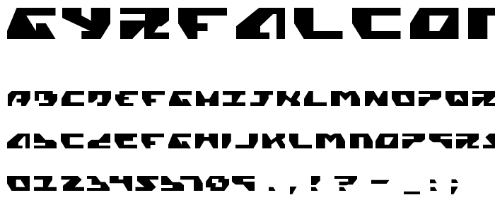 Gyrfalcon Expanded font
