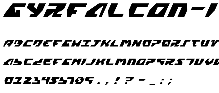 Gyrfalcon Italic font