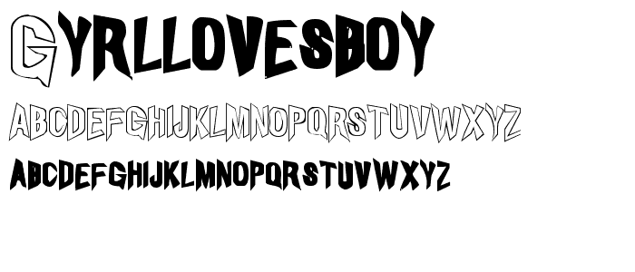 GyrlLovesBoy font