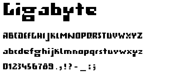 gigabyte font