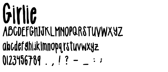 girlie font