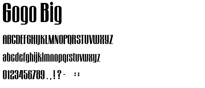 gogo•big font