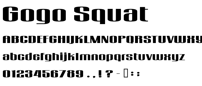 gogo•squat font