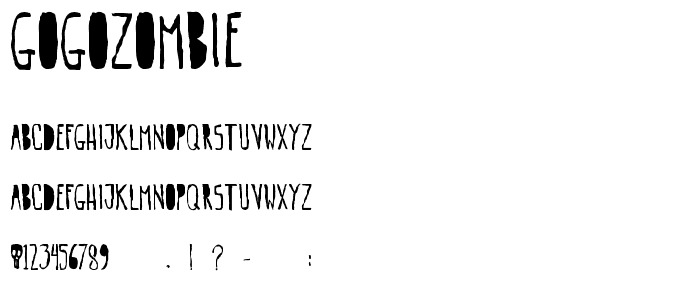 gogozombie font