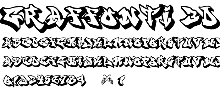graffonti 3d drop font