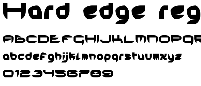 HARD EDGE Regular font