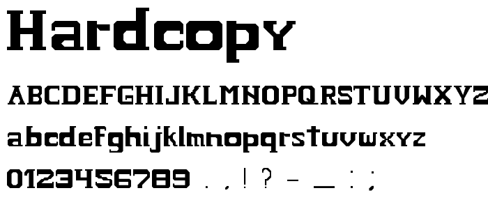 HARDCOPY font
