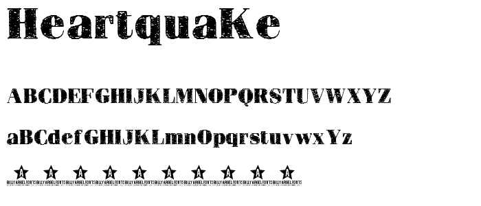 HEARTQUAKE font