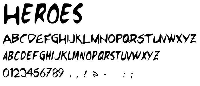 HEROES font