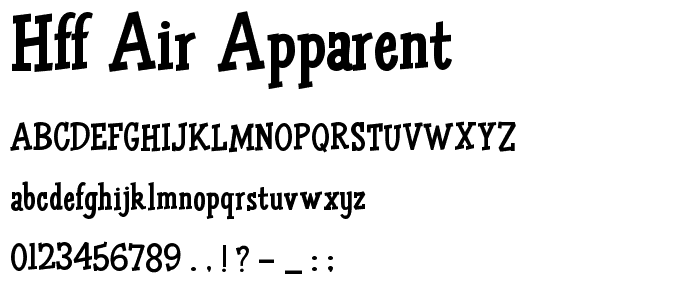 HFF Air Apparent font