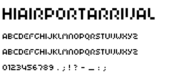 HIAIRPORTARRIVAL font