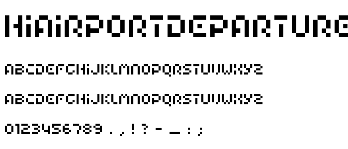 HIAIRPORTDEPARTURE font