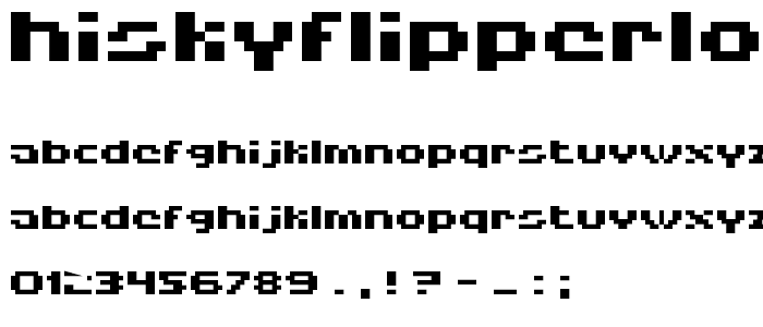 HISKYFLIPPERLOWBOLD font