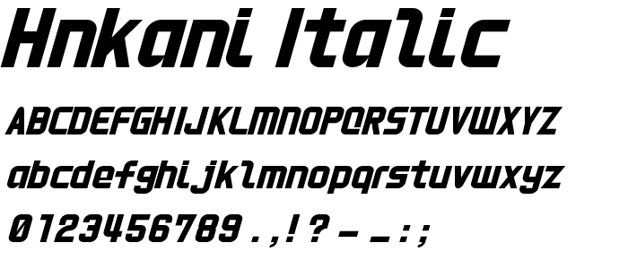 HNkani-Italic font