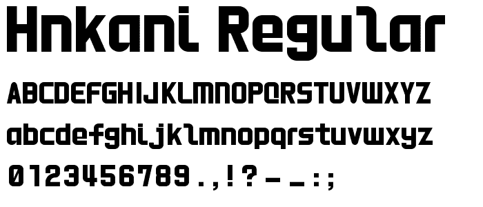 HNkani-Regular font