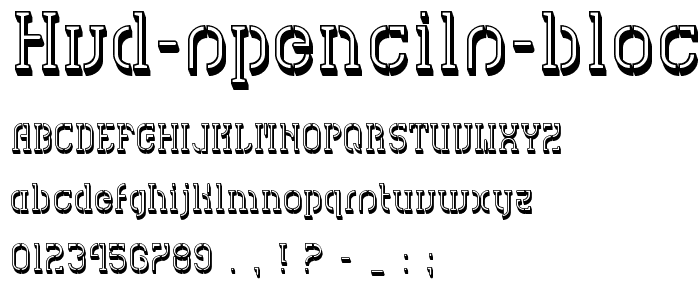 HVD Spencils Block font