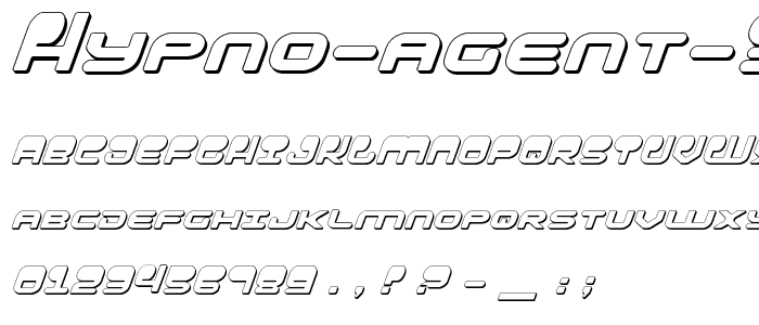 HYPNO Agent 3D Italic font
